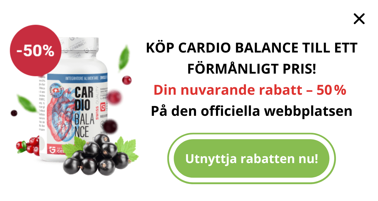 Cardio Balance – Naturligt stöd för ditt hjärta och välbefinnande Cardio Balance är ett kosttillskott som har utvecklats för att stödja hjärt‑ och kärlhälsa samt vitalitet i vardagen. Formulan kombinerar noggrant utvalda naturliga ingredienser för dig som söker mer balans, energi och livskvalitet. Fördelar i korthet: Stödjer bibehållandet av ett normalt blodtryck Främjar hjärtats och cirkulationens välmående Bidrar till en stabil puls och en hälsosam ämnesomsättning För mer energi, uthållighet och livsglädje i vardagen Naturlig formula med koenzym Q10, L-arginin och växtextrakt Perfekt för dig som vill stödja ditt välbefinnande på ett naturligt sätt Noggrant utvalda naturliga ingredienser: Cardio Balance innehåller beprövade ämnen som koenzym Q10, L-arginin, folsyra, tranbär, svartvinbär, hagtorn och olivbladsextrakt. Dessa är kända för att stödja cellenergi, blodcirkulation och ämnesomsättning. Viktiga anmärkningar: Denna produkt är ett kosttillskott och ersätter inte en balanserad kost eller medicinsk behandling. För bästa resultat rekommenderas intag i kombination med en hälsosam livsstil. Om du tar medicin eller har hälsoproblem, rådgör med läkare innan användning. Cardio Balance köpa – Beställa Cardio Balance – Köp Cardio Balance online Sverige – Köp Cardio Balance online Tyskland – Köp kosttillskott för hjärtat – Köp hjärt- och kärltillskott – Blodtryckskapslar – Köp tillskott för att sänka blodtrycket – Bästa tillskottet för hjärtat – Köp produkt för hjärt-kärlhälsa – Köp hjärtvitaminer online – Erfarenheter av Cardio Balance
